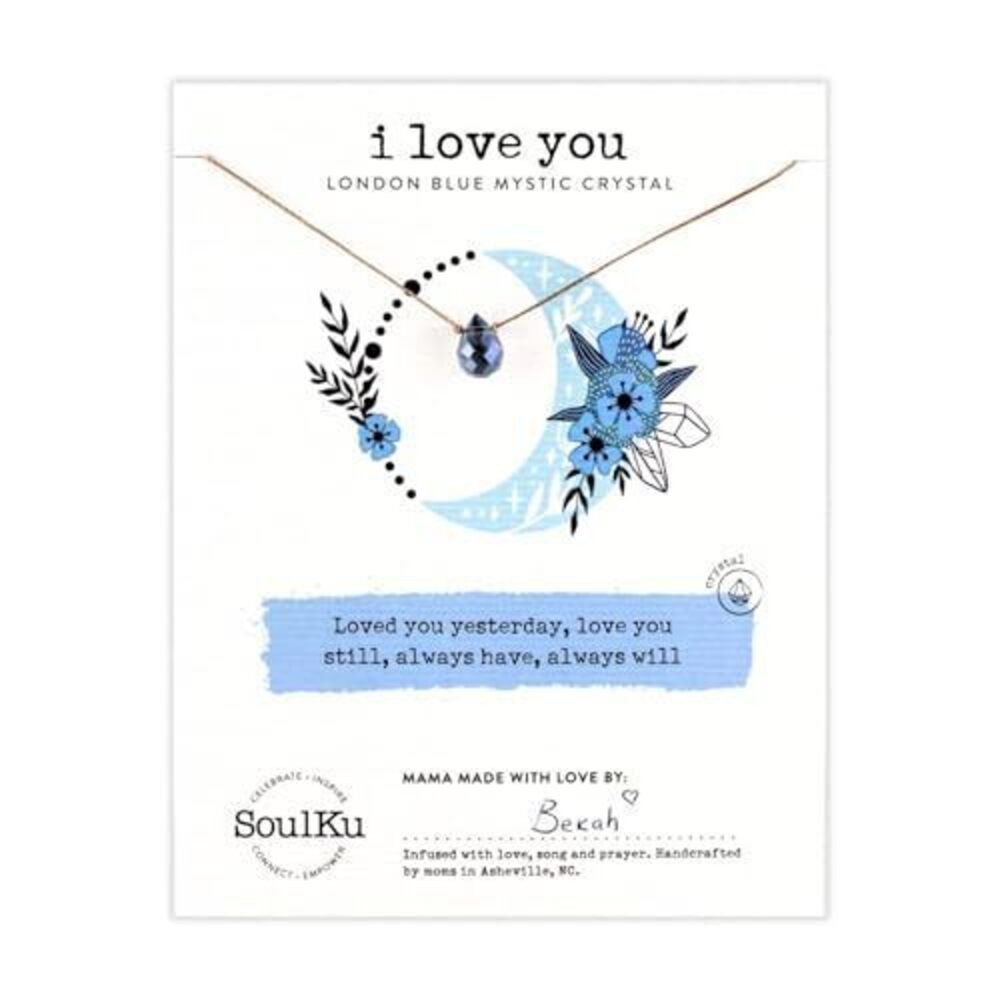 8640 London Blue Mystic Necklace for I Love You - Handmade Necklace & Teen